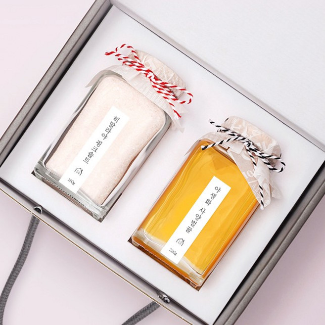 소금공장 트와인포장 170ml 2종세트 고급 웨딩 결혼 조문 답례품 선물세트, 블랜딩소금+볶은참깨