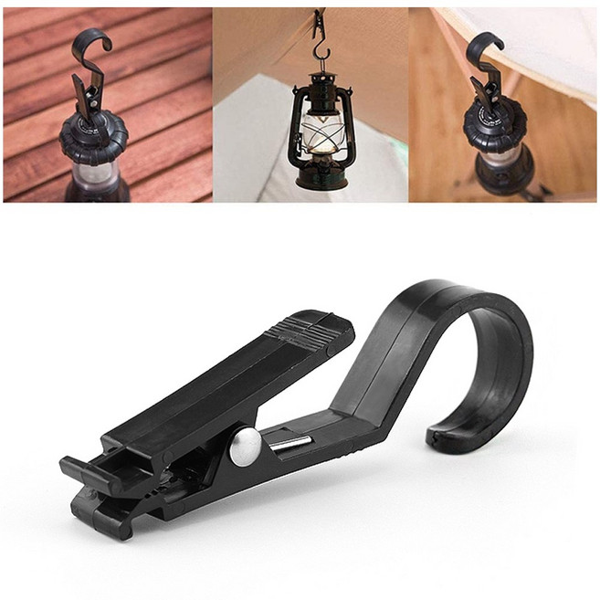 톡톡마켓 감성 캠핑 차박 텐트 캐노피 천 후크 강력 집게 걸이, 1개