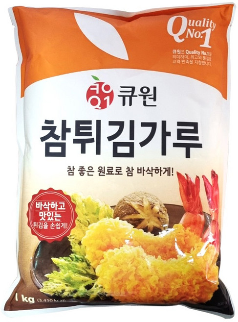 큐원 튀김가루 1kg 낱개, 1개