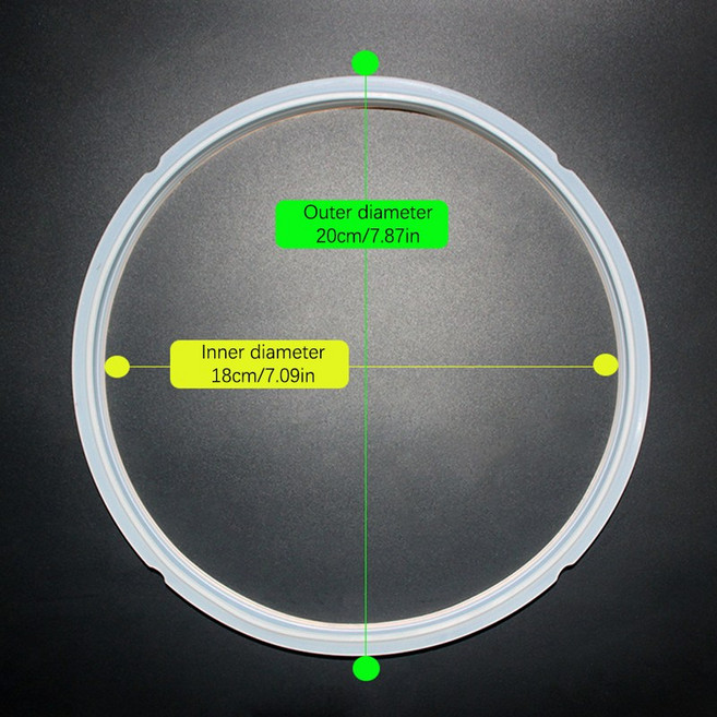 (옵션 사이즈 외경사이즈)18/20/22/24cm 실리콘 고무 가스켓 쿠커 뚜껑 씰링 2-6L 용 전기 압력 밥솥 교체, 04 20CM, 1개