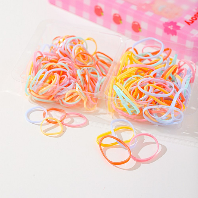 아기코끼리 큐티 곰돌이 tpu 머리끈 세트