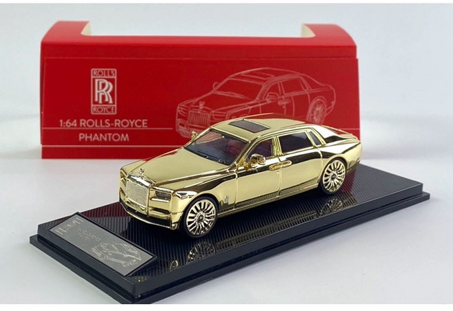 1:64 롤스로이스 Rolls Phantom 다이캐스트 미니어처 피규어 자동차 모형, 한국, 골드