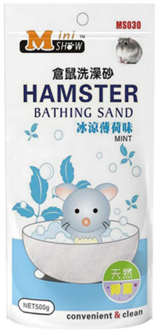 Minishow 햄스터 살균 목욕모래 500g 박하향 (MS030), 1개