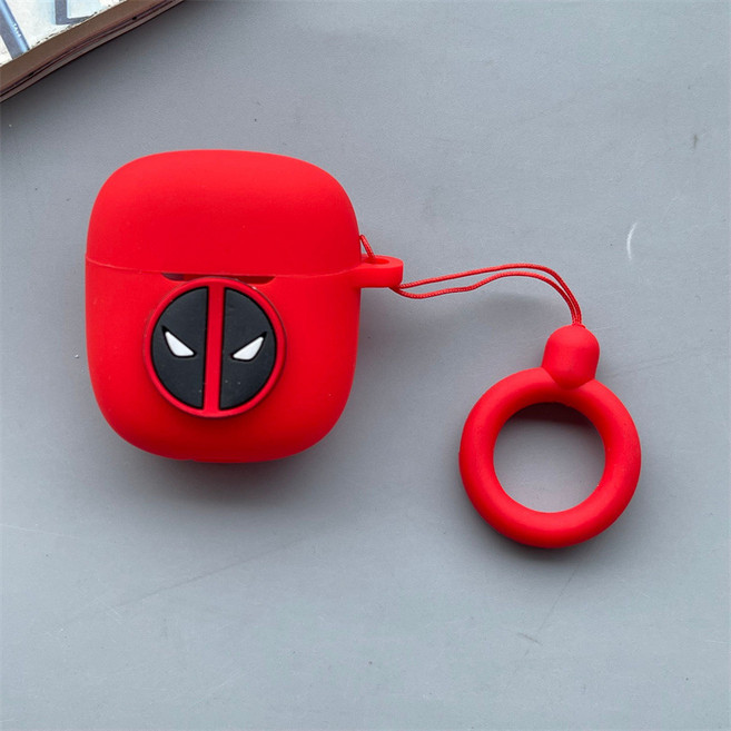 보스 QC 이어버드 2 이어폰 슈퍼파이터 캐릭터 태슬 실리콘 케이스, 빨간색 A, 고리 케이스