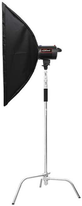 순간광 셀프 프로필 인물 배경 증명 사진 소품 음식 촬영 조명 썬빔플래시 + 라이트 소프트박스 + 길이 각도 조절 C 스탠드 그립 암 포함, 1개, KIT-FLASH06