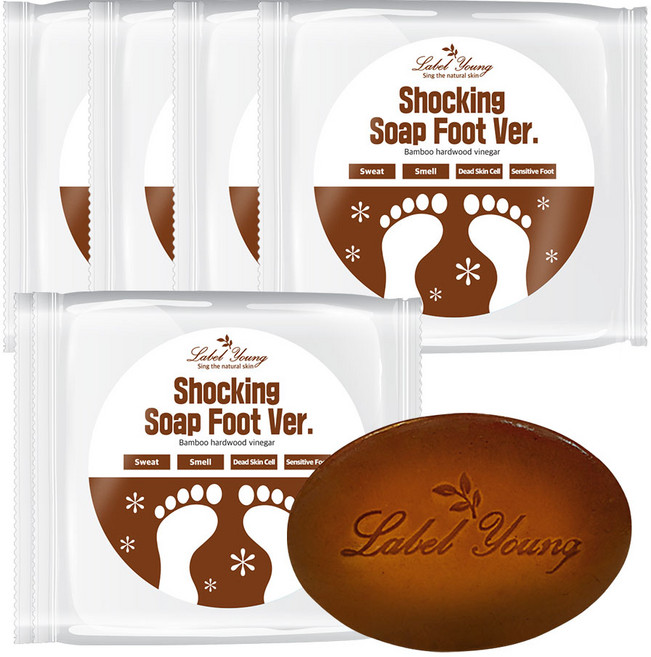 라벨영 쇼킹솝 풋비누, 5개, 100g