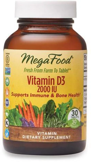 Megafood 비타민 d3 2000iu 타블렛, 30정, 1개 - 쿠팡