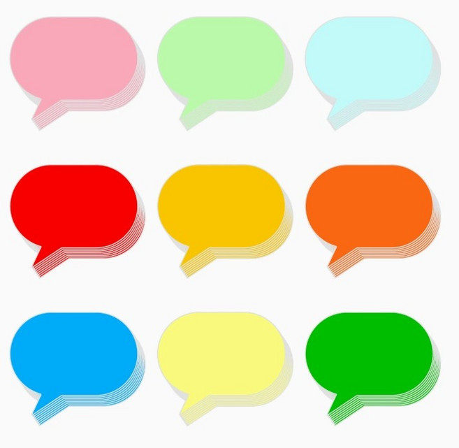 트윈은 도형 색지 말풍선 모양 색종이 54장 세트 양면 카드지 DIY 꾸미기 미술 수업용, 54개, 9개