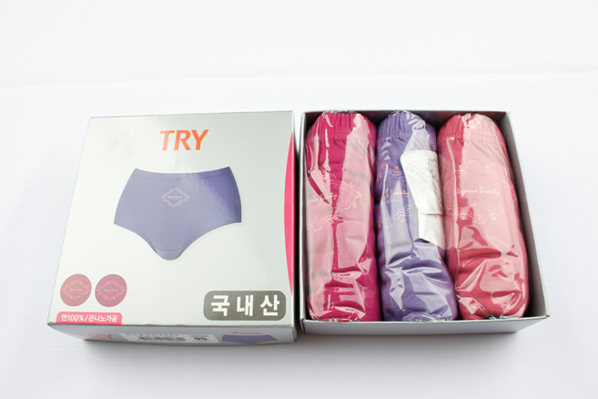 홈이 트라이 여성용 순면 100% 퀸스포인티팬티 3종세트 엄마 할머니 선물용 국내산
