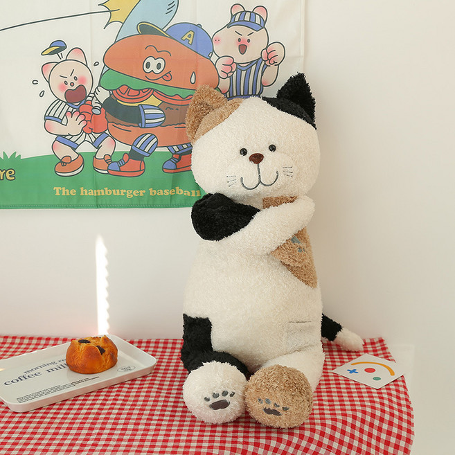 앤티키 빅캣90cm 캐릭터 바디필로우, 삼색 냥이