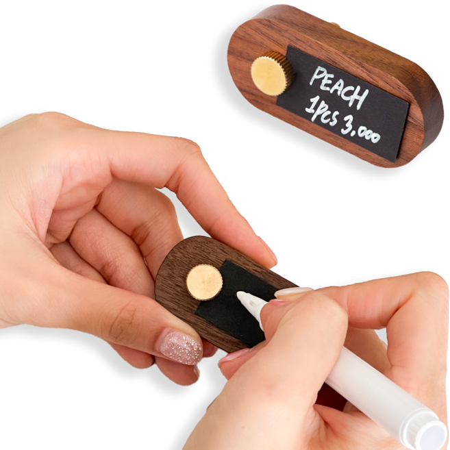 더심플러 손으로 적는 공방 감성 손글씨 원목 가격표 65x32mm (개수선택) 나무 수기 카페 베이커리 쇼케이스 미니 메뉴판 스탠드 거치대 진열대 작은 소품 네임택, 1개