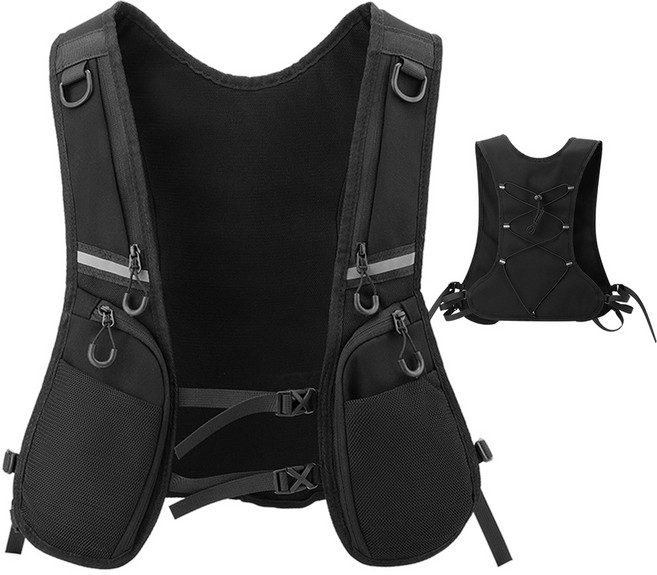 인투잇 트레일러닝 조끼 러닝 베스트, 블랙