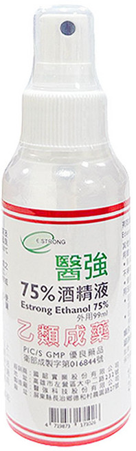 醫強 75% 酒精液 4L (桶裝), 1個