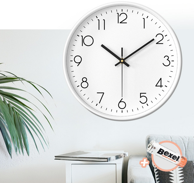 무소음 미니 벽시계 20cm 예쁜 인테리어 벽걸이시계, 올화이트(미니)