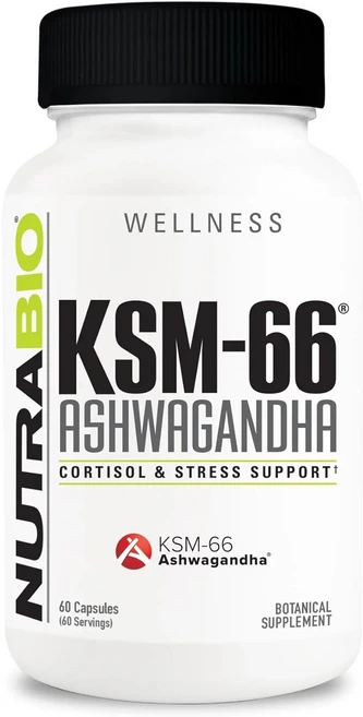 뉴트라바이오 아슈와간다 KSM-66 600mg 브이-캡 비건 글루텐 프리, 3개, 90정 - 쿠팡