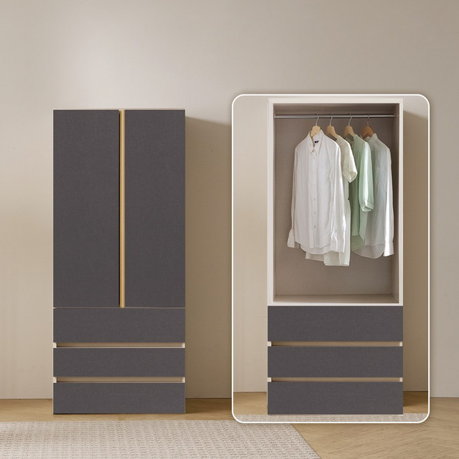파로마 이즈 클래스 800 옷장, 그레이, 800_서랍옷장