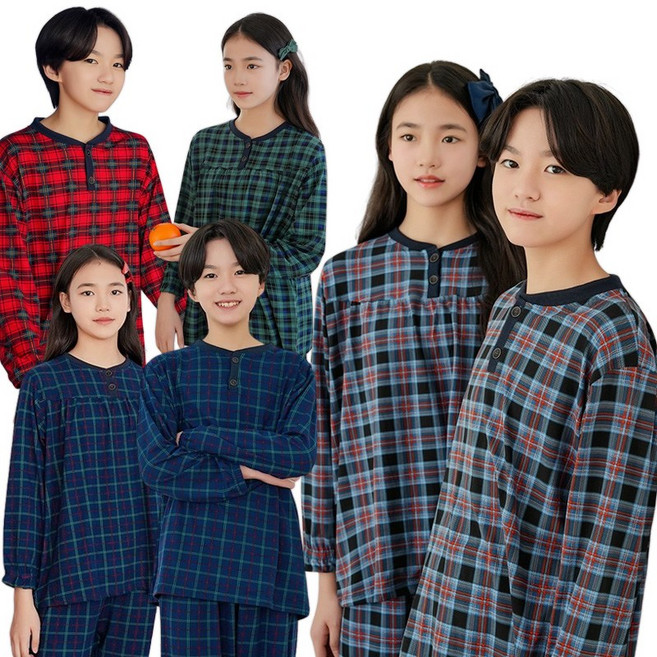 핫 주니어 체크 복구 잠옷 세트 모음 / 홈웨어 / 잠옷