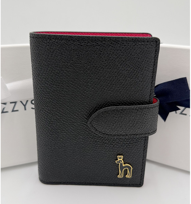 헤지스 퍼피로고 단색 여성 소가죽 카드지갑 (선물포장)