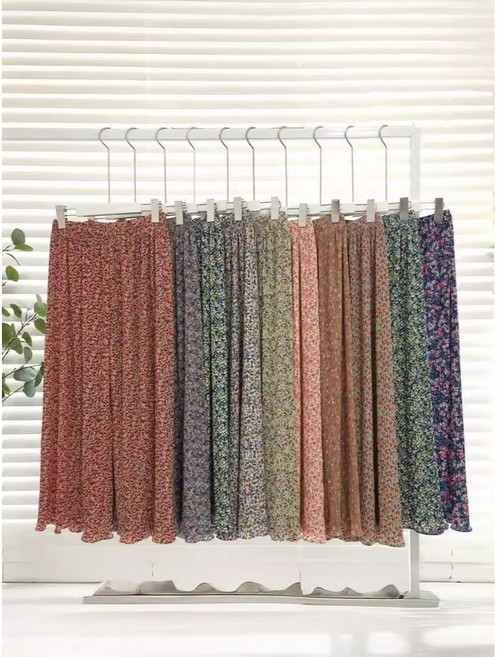 (11종 특가) 꽃무늬 플리츠 플리츠 편한 고무줄 바지 촌캉스룩 할머니 몸빼 바지