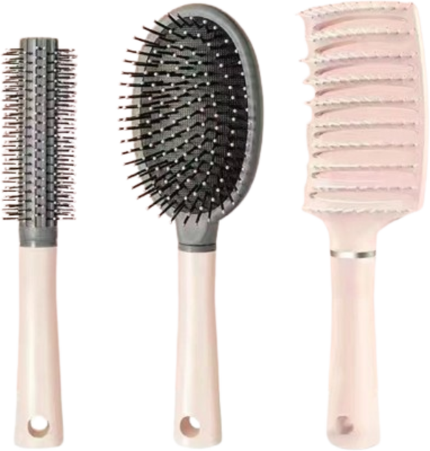 쿠션 빗 여성 전용 장발 에어백 마사지 빗, 핑크, 1개