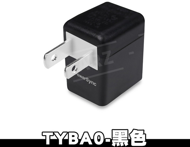 PowerSync 3轉2 L型電源轉接頭 (黑色), 1個, TYBA0／黑色, 黑色, TYBA0