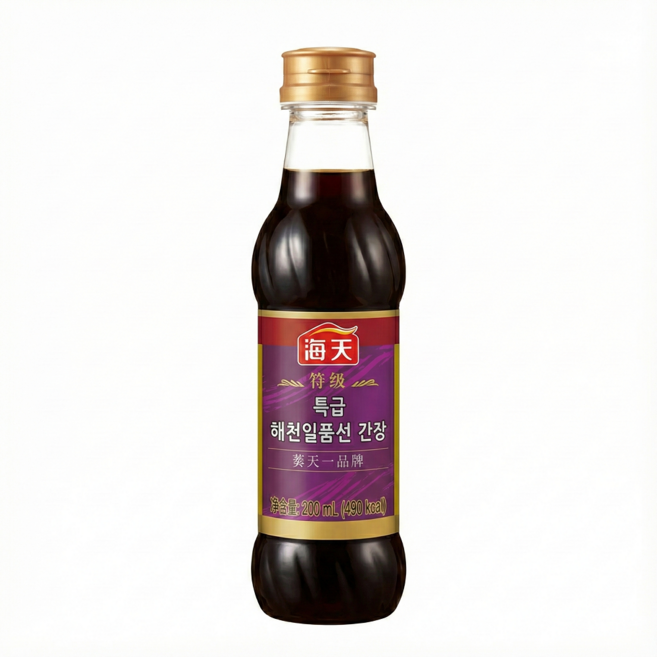 해천 일품선 간장 전통 양조 숙성 저염 발효 간장, 500ml, 3개