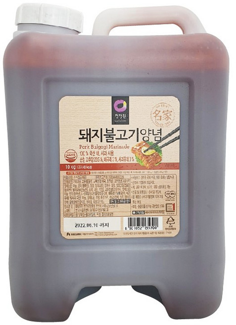 청정원 돼지불고기 양념, 10kg, 1개