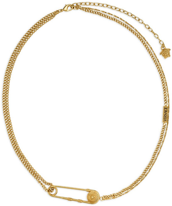 베르사체 인그레이빙 로고 네크리스