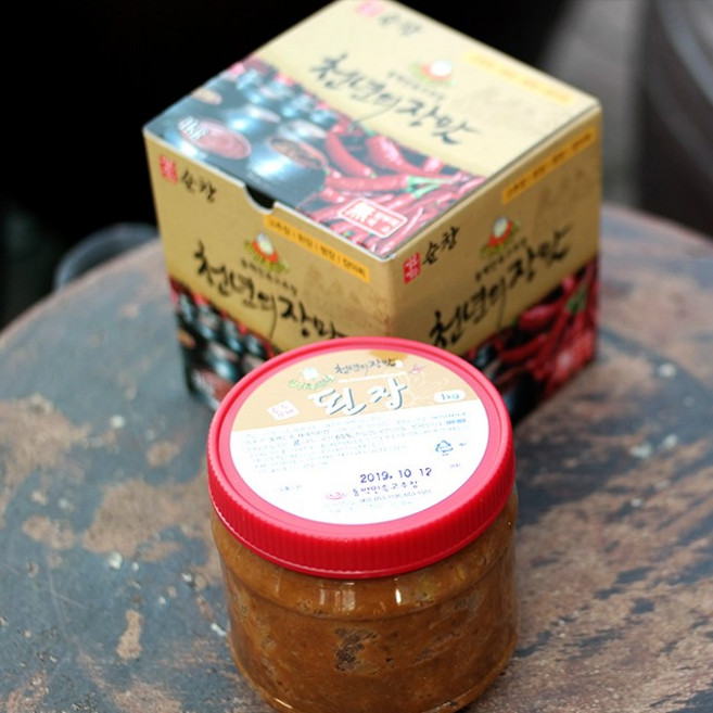 순창 동백 전통 된장 1kg 보자기, 1개