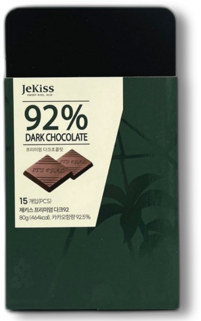 제키스 프리미엄 다크초콜릿92%, 1개, 80g