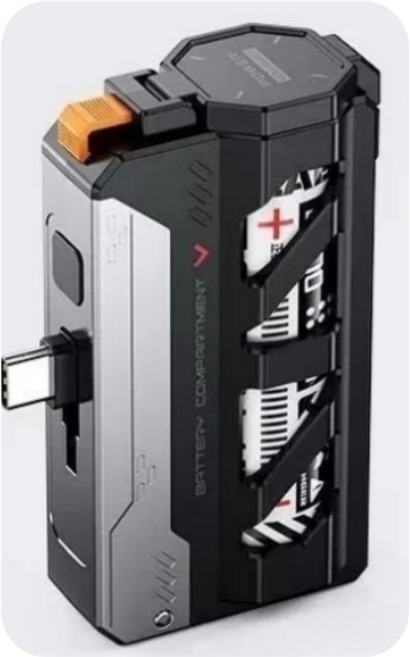 POWER BOX 換彈充電倉 膠囊行動電源 21700通用電池充電器, 單充電器（type c接口）