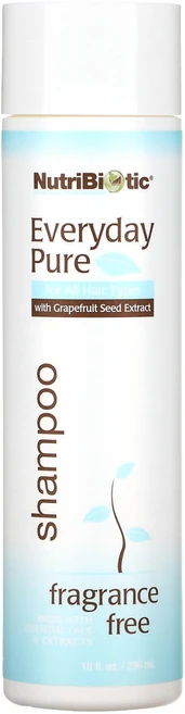 NutriBiotic 모발 관리 Everyday Pure 샴푸 Fragrance Free 10 fl oz (296 ml), 1개, 296ml - 쿠팡
