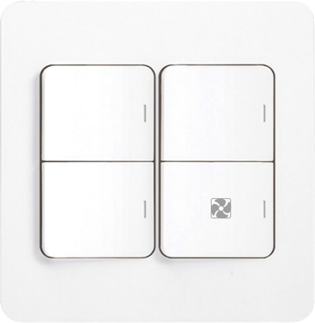 아크라이트 디아트 배선기구 14.[스위치]단로4구(환풍기)2개용 화이트, 1개