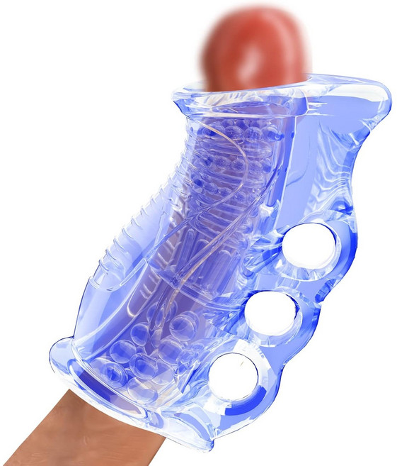 리얼한 촉감의 휴대용 남성 명기 실리콘 자위기구 언제 어디서나 즐기는 짜릿한 경험, 1개, 파란색 대표 이미지 - 스푸닝 하이퀄리티 추천