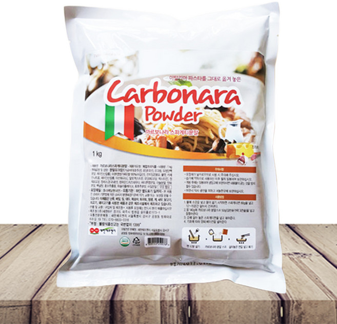새한 까르보나라분말 1kg [한국물] 키즈카페소스 하얀떡볶이 치즈가루 까르보전문점소스분말, 1개