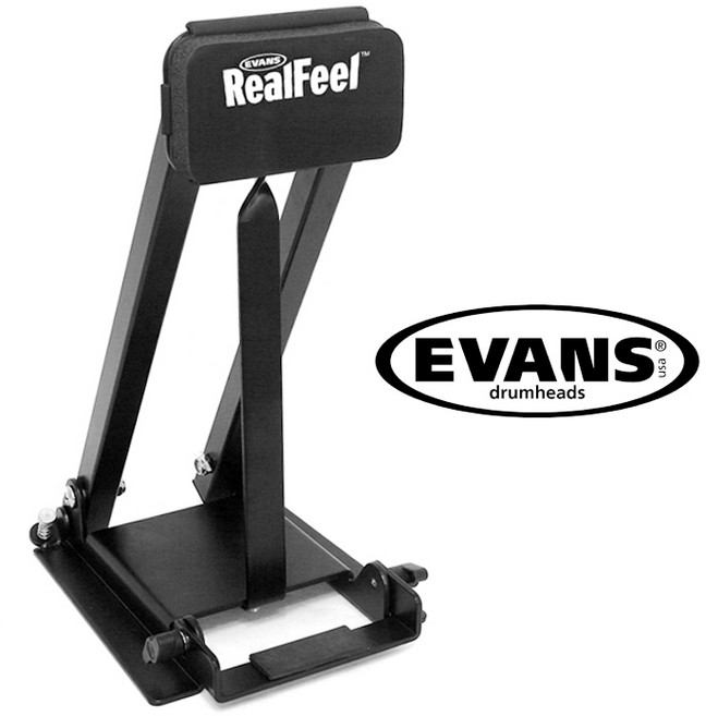 EVANS 에반스 드럼 페달 베이스드럼 연습 패드 RFBASS, 1개, 블랙