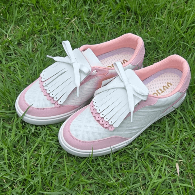 NICE 극세사 방수 발편한 여성 수제 태슬골프화