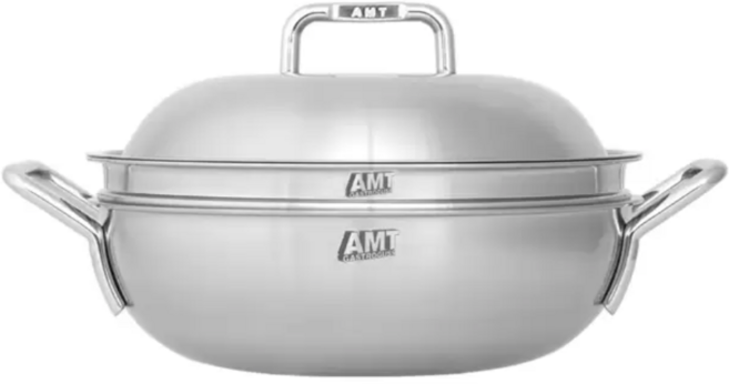 AMT 샤프 시리즈 파티웍 28cm 찜기 뚜껑 몸체 통 5중 구조 스팟용접, 1개