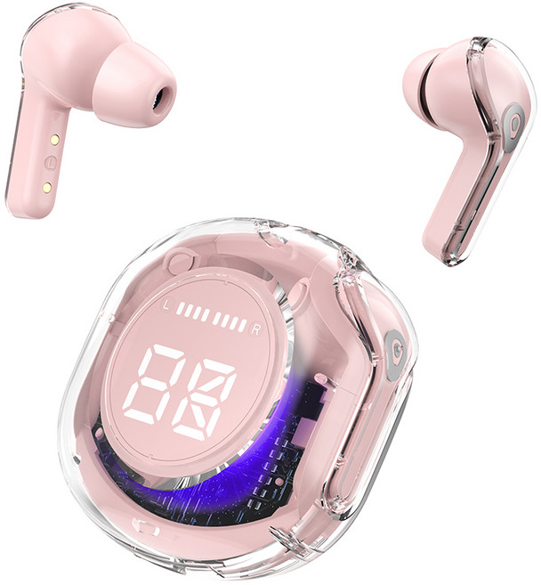 디알고 키즈 LED 블루투스 청력보호 이어폰, 핑크, BT10K