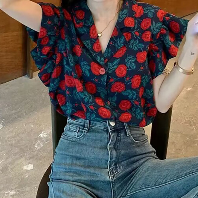 로렌미 모르츠 프릴 블라우스 S25SMBL032405