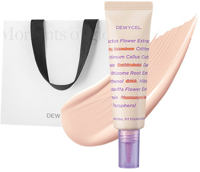 듀이셀 내츄럴핏 파운데이션 30ml SPF 38 PA++, 01호 내추럴베이지, 1개