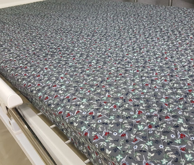 입원실용 병원침대커버 - N0412 진무늬그레이 (싸개형)