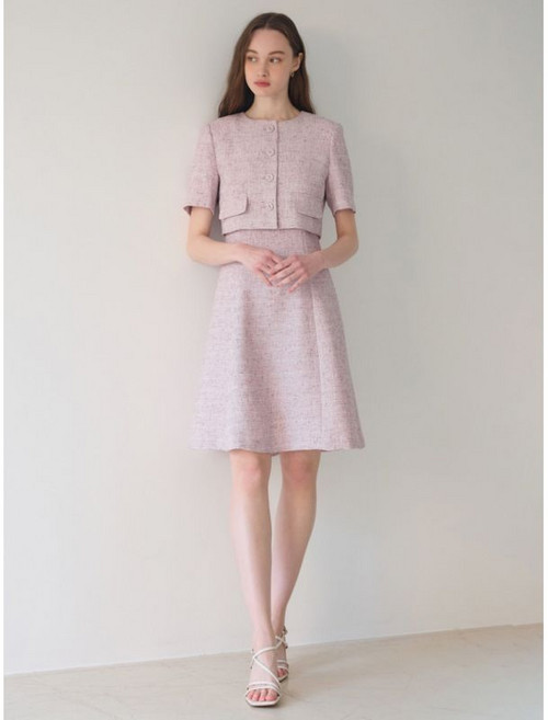 JJ지고트 슬림 플레어 원피스 +재킷 세트 GR5P0OP501