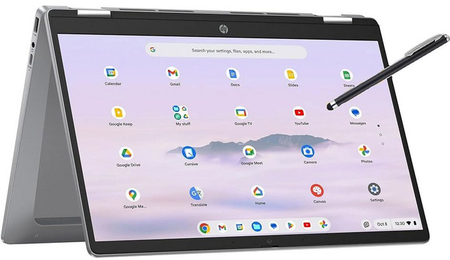 HP 14b 컨버터블 2-in-1 크롬북 플러스 인 메테오 실버 14인치 터치 FHD 인텔 i3 8코어 최대 3.80GHz 8GB 램 128GB 4K 그래픽 WiFi 6 크롬 OS, 8GB RAM | 128GB SSD, Intel Core i7-13700