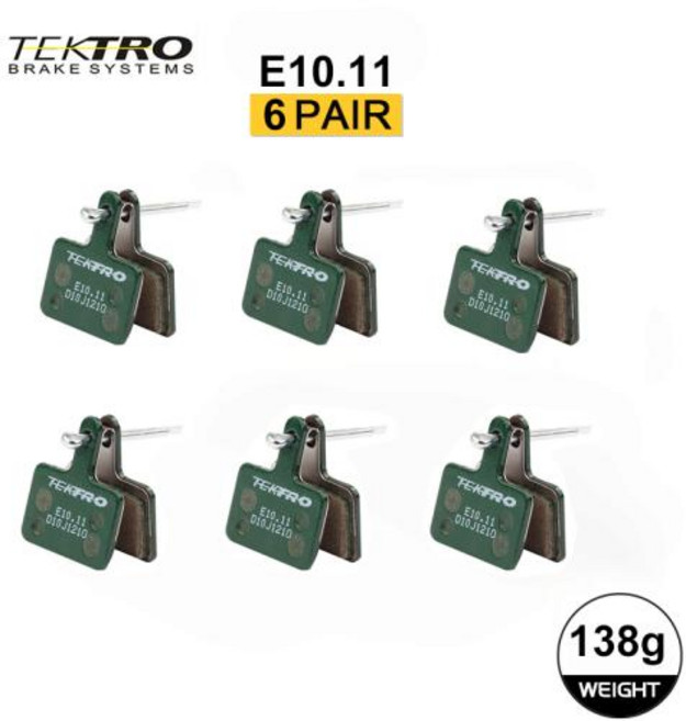 TEKTRO E10.11 브레이크 패드 디스크 브레이크 패드 MTB 브레이크 패드 Shimano M335 M395 사이클링 액세서, 5)6 pair