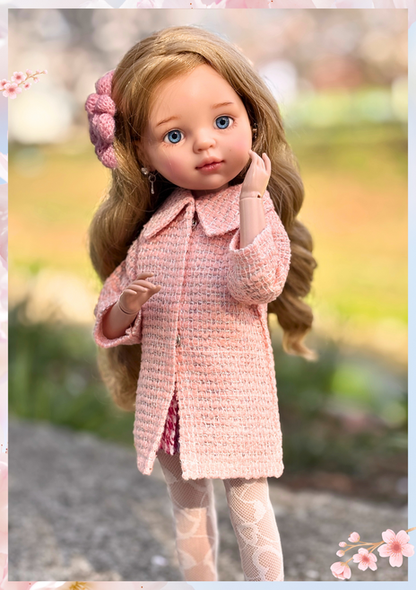 파올라레이나옷 32cm USD옷 26cm 도리스돌옷 30cm ( 스프링핑크 카라코트 ) bjd 구체관절 인형옷 <완제품>, 1개, 파올라레이나 32cm