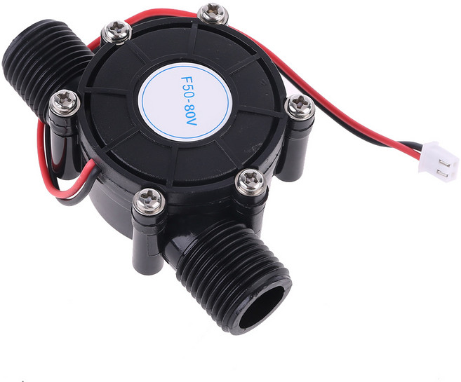 터빈 발전기용 G1/2" 수나사 물 마이크로 수력 발전기 고효율 물 흐름 발전기 물 충전, 1개, 80V