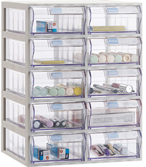 [국산 완제품] 다용도수납함 투명 수납 정리함 사무용품정리함 정리함 보관함