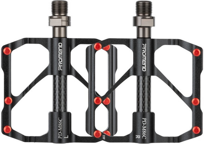 케이디코 프로멘드 자전거 평페달 MTB 로드바이크 카본 경량 패달, MTB-블랙, 1개