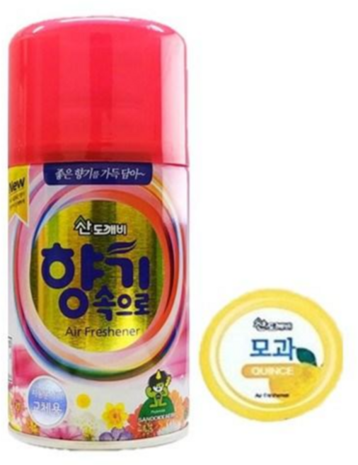 산도깨비 향캔 X 20개 - 모과 27가지 다양한 리필향캔 방향캔 방향제, 290ml, 모과향